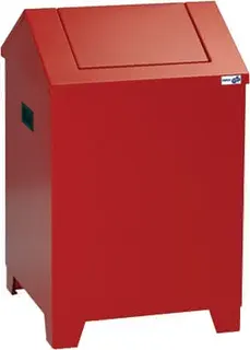 Putzwollkasten H680xB400xT400mm Geh.feuerrot/Klappe feuerrot – Bild 2