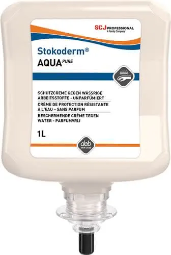 Hautschutzcreme Stokoderm® Aqua PURE 1l unparfümiert weiß Kartusche