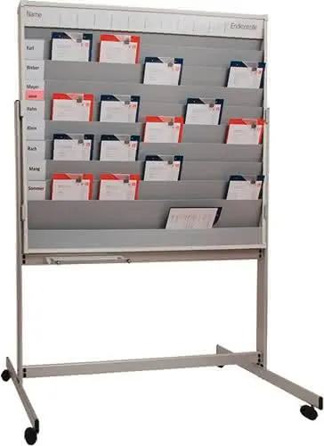 Planungstafel H1945xB1550mm 9 Schienen mobil