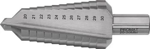 Stufenbohrer Bohrber.20-30mm HSS ger.genutet Z.2 Stufen 11 PROMAT