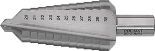 Stufenbohrer Bohrber.20-30mm HSS ger.genutet Z.2 Stufen 11 PROMAT