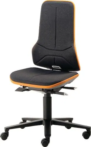 Arbeitsdrehstuhl Neon Rollen o.Polsterelement orange 450-620mm