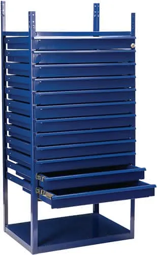 Schubladenelement LOGS 90 H1160xB540xT390mm 12 Schubl.blau RAL