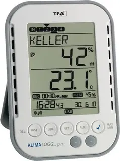 Thermo-Hygrometer Messber.0 b.50GradC/Luft 1-99% H137xB98xT26mm
