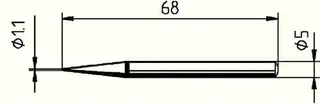 Lötspitze Serie 032 bleistiftspitz B.1,1mm 0032 BD/SB ERSA – Bild 2