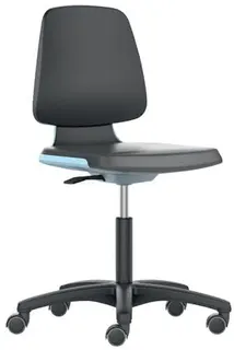 Arbeitsdrehstuhl Labsit Rl.Sitzschale blau Integralschaum schwarz 450-650mm