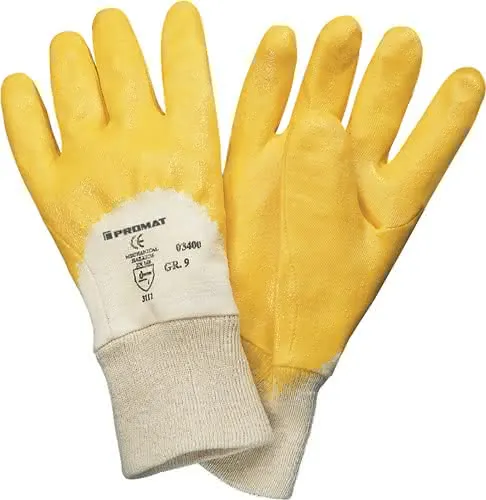 Handschuhe Lippe Gr.7 gelb Nitrilbeschic htung EN 388 PSA II PROMAT