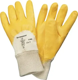 Handschuhe Lippe Gr.9 gelb Nitrilbeschic htung EN 388 PSA II PROMAT