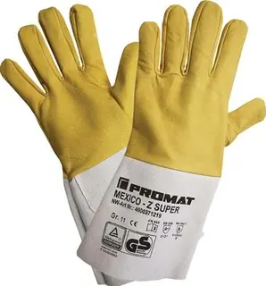 Schweißerhandschuhe Mexico Z Super Gr.10 gelb/grau EN 388/407/12477 10PA