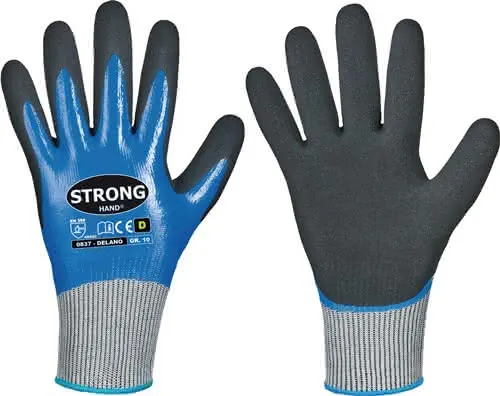 Schnittschutzhandschuhe Delano Gr.8 dunk elblau/schwarz EN 388 PSA II 12 PA