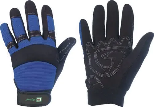 Kunstlederhandschuhe Master Gr.9 schwarz /blau Kunstleder