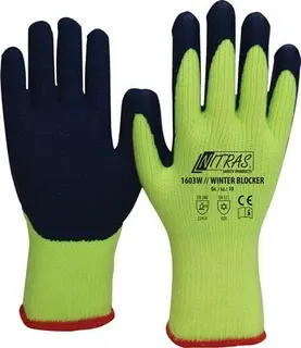 Kälteschutzhandschuhe Winter Blocker Gr. 9 neongelb/blau EN 388,EN 511 PSA II