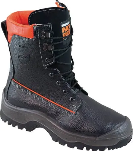 Forstsicherheitsstiefel NoRisk Gr.40 sch warz/orange Leder S3 SRC EN20345/EN17249