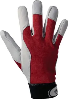 Handschuhe Griffy Gr.8 rot/naturfarben Z iegennappaleder/Interlock auf SB-Karte