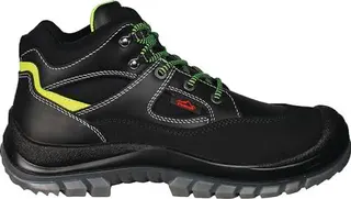 Sicherheitsstiefel Tibet Gr.45 schwarz/n eongrün S3 EN20345 Leder REMISBERG
