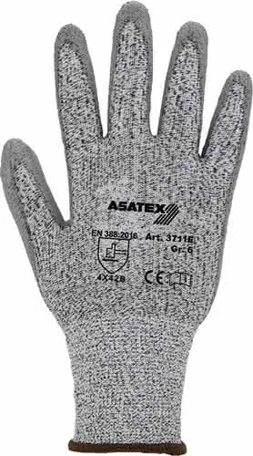 Schnittschutzhandschuhe Gr.10 grau/grau EN 388 PSA II HDPE m.PU 10 PA ASATEX