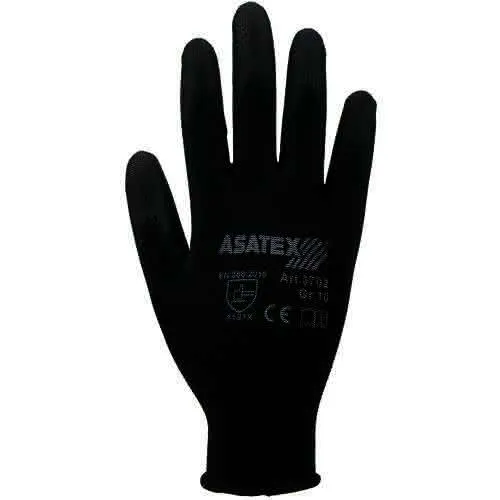 Handschuhe Gr.8 schwarz EN 388 PSA II Ny l.m.PU ASATEX