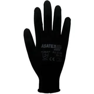 Handschuhe Gr.10 schwarz EN 388 PSA II N yl.m.PU ASATEX