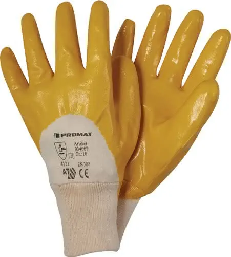 Handschuhe Ems Gr.10 gelb besonders hoch wertige Nitrilbeschichtung