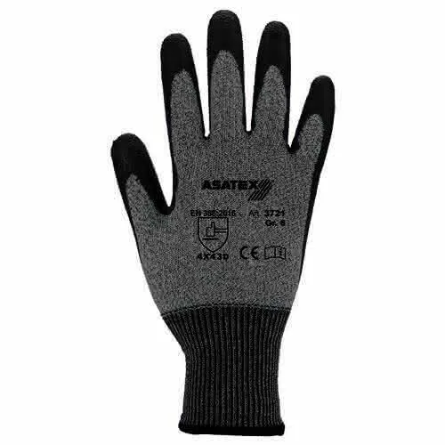 Schnittschutzhandschuhe Gr.9 graumeliert /schwarz EN 388 PSA II 10 PA ASATEX