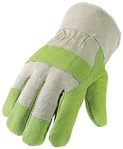 Kunstlederhandschuhe Gr.10,5 grün/naturf arben PSA I ASATEX