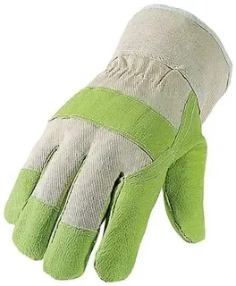 Kunstlederhandschuhe Gr.10,5 grün/naturf arben PSA I ASATEX
