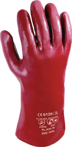 Chemiehandschuh Pirat Gr.10 rotbraun EN 388,EN 374 PSA III ASATEX