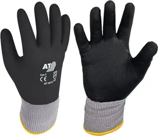 Handschuhe Hit Flex V Gr.9 schwarz/grau EN 388 PSA II ASATEX