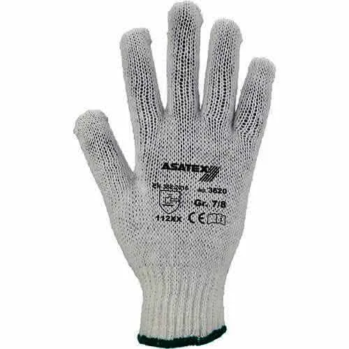 Handschuhe Gr.9/10 weiß/blau EN 388 PSA II Polyester/Baumwolle AT