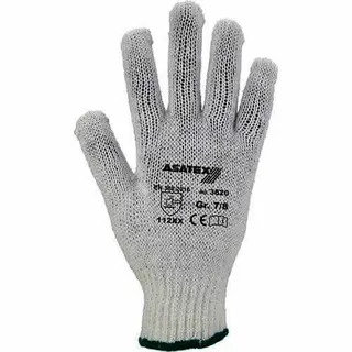 Handschuhe Gr.9/10 weiß/blau EN 388 PSA II Polyester/Baumwolle AT