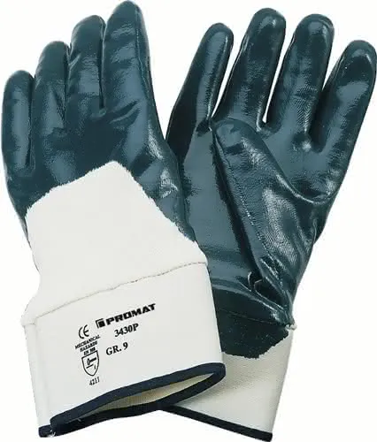 Handschuhe Neckar Gr.9 blau Nitrilteilbe schichtung EN 388 PSA II PROMAT