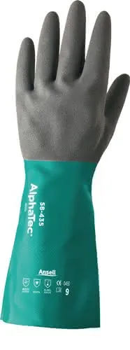 Chemiehandschuh AlphaTec 58-435 Gr.10 gr ün/grau EN 388,EN 374,EN 1149 Kat.III