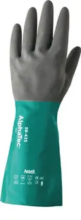 Chemiehandschuh AlphaTec 58-435 Gr.9 grü n/grau EN 388,EN 374,EN 1149 Kat.III