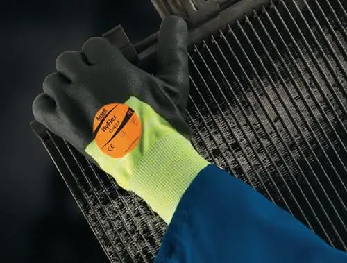 Handschuhe HyFlex® 11-427 Gr.9 grau/hell gelb EN 388,EN 407 PSA III