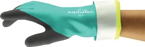 Chemiehandschuh AlphaTec 58-735 Gr.10 gr ün EN 388,EN 374 PSA III ANSELL