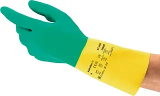 Chemiehandschuh AlphaTec® 87-900 Gr.9,5- 10 grün/gelb EN 388,EN 374,EN 421