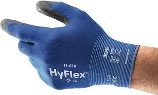 Handschuhe HyFlex® 11-618 Gr.7 blau/schw arz EN 388 PSA II Nyl.m.PU ANSELL