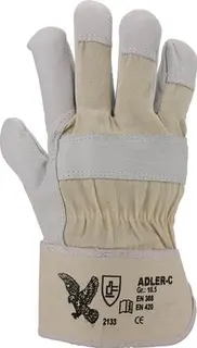 Handschuhe Adler-C Gr.10,5 naturfarben L eder ASATEX