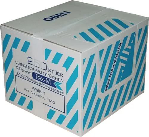 Putztuchvliesstoff L370xB340ca.mm weiß 2 50St./Ktr.ITEX