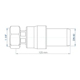 PO Übergang mit Überwurfmutter POLO-KAL DN 40 x 1 1/4" – Bild 3