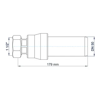 PO Übergang mit Überwurfmutter POLO-KAL DN 50 x 1 1/2" – Bild 3