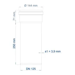 PO Steckmuffenrohr POLO-KAL NG DN 125/250 – Bild 3