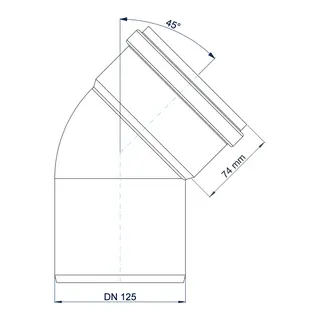 PO Bogen POLO-KAL NG DN 125/45Grad – Bild 3