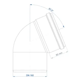 PO Bogen POLO-KAL NG DN 160/67Grad – Bild 3