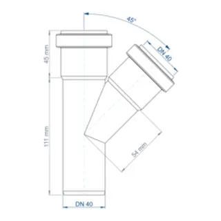PO Abzweig POLO-KAL NG DN 40/40/45Grad – Bild 3
