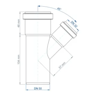 PO Abzweig POLO-KAL NG DN 50/32/45Grad – Bild 3
