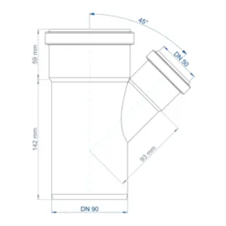 PO Abzweig POLO-KAL NG DN 90/50/45Grad – Bild 3