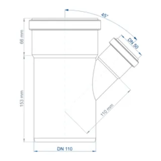 PO Abzweig POLO-KAL NG DN 110/50/45Grad – Bild 3