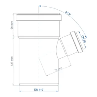 PO Abzweig POLO-KAL NG DN 110/50/67Grad – Bild 3