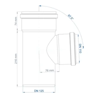 PO Abzweig POLO-KAL NG DN 125/110/87Grad – Bild 3